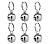 SUPVOX Lot de 6 Clochettes de 16 Mm pour Colliers d'animaux, Pendentifs en Cuivre Argenté pour Chiens Et Chats, Clochettes Anti-Perte Au Son Clair.