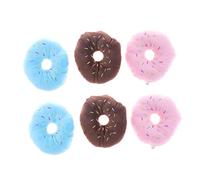 SUPVOX Lot De 6 Jouets À Mâcher Doux pour Chien en Peluche Couineurs en Forme De Beignet pour Une Bonne Santé
