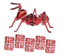 SUPVOX Lot De 6 Jouets D'Expérimentation Scientifique pour Enfants Éducatif Modèle D'Insecte Modèle De Puzzle en Papier Rouge