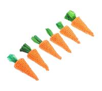 SUPVOX Lot De 6 Jouets Tissés à Mâcher pour Hamster Et Lapin, Radis en Paille Naturel, Taille Moyenne 10 Cm, Accessoires Ludiques pour Soins Dentaires Et Comportement Adaptés Aux Petits Rongeurs