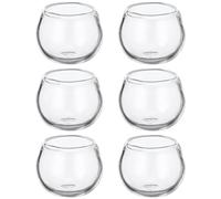 SUPVOX Lot de 6 Mini Aquariums en Verre 24 Mm pour Maison de Poupée, Décor Miniature Accessoires pour Scène, Décoration Poisson Rouge, Modèle DIY pour Maison Miniature, Décoratif