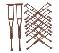 SUPVOX Lot De 6 Paires De Béquilles pour Poupées Mini Béquilles Meubles De Maison Miniatures Fausse Canne Accessoires De Bricolage Décorations De Micro-Paysage Mini Ornements De