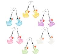 SUPVOX Lot de 6 Paires de Boucles d'Oreilles Pendantes à Boucles d'Oreilles Fantaisie pour Femmes et Adolescentes Lumineuses 3D en Plastique Phosphorescent Multicolores