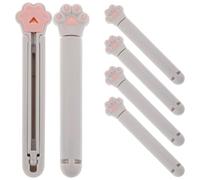 SUPVOX Lot de 6 Pinces de Fermeture en Plastique Gris, Forme Patte de Chat Mignon, Clips Hermétiques pour Sachets Alimentaires et Collations, Clips de Scellage Pratiques Cuisine