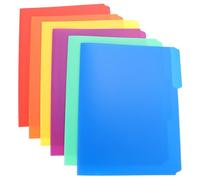 SUPVOX Lot de 6 Pochettes Classeur A4 en Plastique Coloré, Organiseur de Fichiers Léger et Multifonction, Dossier de Documents pour Bureau, École et Rangement Papier Couleur Aléatoire