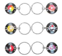 SUPVOX Lot de 6 Porte-Clés Pendentifs Disque Vinyle Noir Accessoires Décoratifs Créatifs pour Paquet et Clés Breloques Musicales Robustes et Solide pour Fête et Usage Quotidien