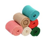 SUPVOX Lot de 6 Rubans de Jute Naturelle 2 M/Rouleau Couleurs Assorties Ruban de Lin pour Mariage Couture et Décoration de Fête DIY Matériau Doux pour Emballage Présent et Jardinage