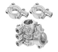 SUPVOX Lot de 6 Supports de Mât de Drapeau pour Moto en Alliage D'aluminium, Clips de Fixation Rapides, Diamètre 10 Mm, Couleur Argentée, Universels pour Motos Électriques et