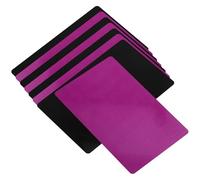 SUPVOX Lot de 8 Cartes de Visite Métalliques Vierges et Lisses Aluminium Fin pour Sublimation 4 Noires et 4 Violettes Format Petit Inoxydables et Légères pour Gravure et Usage