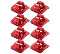 SUPVOX Lot de 8 Clips Guide-câble en Aluminium Rouge pour Vélo Clips Câbles en C Résistants pour Gaine de Frein et Dérailleur Compatibles VTT Vélo de Route Fixation Fiable pour