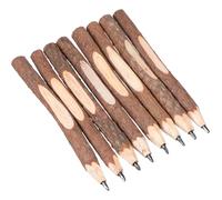 SUPVOX Lot de 8 Crayons en Écorce de Bois Naturels 13 CM Forme de Branche d'Arbre Crayons Écologiques Biodégradables pour Artistes Garçon et Filles Activités Scolaires et Présents
