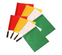 SUPVOX Lot de 8 drapeaux d'arbitre portables pour le football, drapeaux de signalisation colorés avec poignée en acier inoxydable pour les compétitions sportives et l'entraînement
