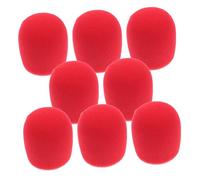 SUPVOX Lot De 8 Étuis Pour Microphone Bonnettes Anti-Vent En Mousse Filtres Anti-Pop Housses De Protection Pour Microphone Housse En Mousse Rouge
