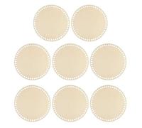 SUPVOX Lot de 8 Fonds Ronds en Bois Naturel 10 X 10 CM pour Paquet au Crochet Bases Solides pour Tissage DIY Supports de Fond de Paquet Artisanaux Matériaux de Vannerie pour Création