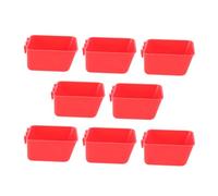 SUPVOX Lot De 8 Mangeoires pour Cages à Oiseaux Fonctionnelles en Plastique Solide 12,5x9,5x6 Cm pour Poulailler Intérieur Et Volatiles