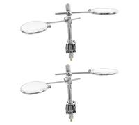 SUPVOX Loupe à Clip pour Lunettes 25 MM avec Double Lentilles en Verre 5X Lot de 2 Loupes Grossissantes pour Horlogers Bijoutiers et Réparation de Montres Outil Précis et Portable