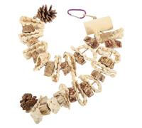 SUPVOX Mâcher pour Perroquets Suspendu Matière Naturelle Intéressant pour Conures et Grandes Perruches Accessoire de Cage pour Exercice et Divertissement