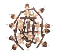 SUPVOX Mâcher Suspendu pour Perroquets Grand Format en Bois Naturel de Pommier et Carambole Séchée Bâtonnets à Mâcher Interactifs pour Oiseaux, Accessoire Anti-Stress pour Cage et