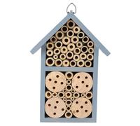 SUPVOX Maison pour Insectes et Abeilles Abri Suspendu Jardin Extérieur avec Toit Protecteur Nichoir Décoratif Bleu pour Ruche Refuge Écologique pour Petites Abeilles et Pollinisateurs