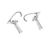 SUPVOX Manchette d'Oreille sans Piercing pour Femmes et Filles Clip d'Oreille Blanc 03K Accessoire Léger en Métal Boucles d'Oreilles Pompons Style Élégant au Quotidien