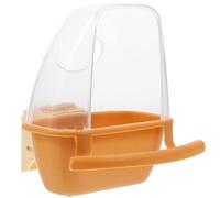 SUPVOX Mangeoire pour Oiseaux en Plastique Jaune, Récipient Alimentaire Anti-gaspillage pour Perroquets et Perruches, Conteneur Compact pour Cage, Accessoire Extérieur Résistant et