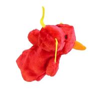 SUPVOX Marionnette Dragon Peluche Rouge Marionnette à Main Animale Douce pour Conte Interactif et Jeu Éducatif Garçon Fille Dapprentissage et Animation