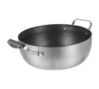 SUPVOX Marmite Acier Inoxydable Épaisse Fondue 22 CM Poêle Antiadésive Utilisable comme Friteuse pour Restaurant