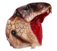 SUPVOX Masque de Serpent en Latex Rouge Réaliste pour Halloween Coiffe Intégrale Cobra pour Cosplay et Fête Costumée Accessoire Animal Effrayant Carnaval et Bal Masqué
