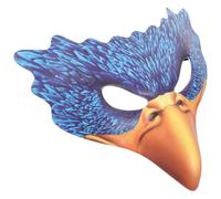 SUPVOX Masque d'oiseau d'Halloween Masque de bec de peste steampunk de mascarade, ajustement pour la plupart des adultes, PU léger et doux, 1Pc, bleu, pour mascarade