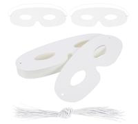 SUPVOX Masques Blancs en Papier Épais 80 Pcs pour DIY Masque Artisanal Yeux Accessoires de Carnaval et Bal Masqué Activité Manuelle Créative pour Garçon et Filles et Adultes