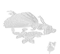 SUPVOX Matrices de Découpe en Métal Carboné pour Scrapbooking Diy, Motif Décoratif Femme et Fleurs, Gabarit Résistant à L’usure pour Création de Cartes et Albums Photo, Outil de Découpe