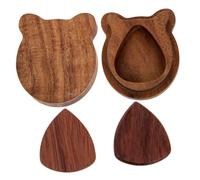 SUPVOX Médiator Bois pour Guitare Électrique avec Porte-médiators Bois Massif Pratique pour Accessoires de Guitare