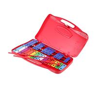 SUPVOX Métallophone Notes Instrument Percussion Portable Musical Garçon Fille Rouge pour Éveil Musical et Développement Sensoriel