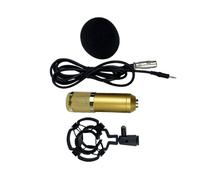 SUPVOX Microphone à Condensateur Double Maille Élastique Revêtement Or pour Conférence Enregistrement Vocal Karaoké