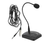 SUPVOX Microphone de Conférence Filaire à Col de Cygne pour Réunions et Streaming Microphone à Haute Sensibilité avec Support Stable pour Ordinateur de Bureau et Présentations