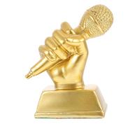 SUPVOX Microphone Doré pour Garçon Fille Décoration de Chambre Récompense pour Concours et Jeux Ornement Synthétique et Lisse