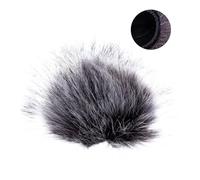 SUPVOX Microphone Furry Windscreen Vent Bruit pour Enregistreur Protection Souffle et Housse Micro Fausse Grise Noire