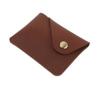 SUPVOX Mini Change Card Petite Pochette à Monnaie Pochette de Caisse à Main Mince Support de Carte d'identité Porte-Cartes Mince Mini Porte-Cartes Mini-Portefeuille Faux Cuir Brun