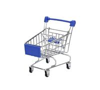 SUPVOX Mini Chariot de Rangement Grand Format Bleu Foncé Panier Créatif pour Bureau et Jouets Accessoire Pratique pour Organiser et Petits Objets
