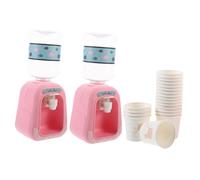 SUPVOX Mini Distributeur Eau pour Garçon Fille Fontaine Eau Simulée Détachable Mini Distributeurs Rose avec Gobelets Éducatif pour Cuisine et Plein Air