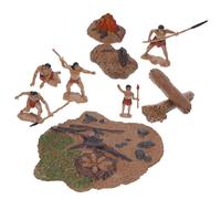SUPVOX Mini Figurines d'hommes Primitifs en Plastique, Mini Modèle Léger et Solide, Décorations Préhistoriques pour Jardin et Jeu Éducatif, Ensemble de Figurines Humaines Miniatures