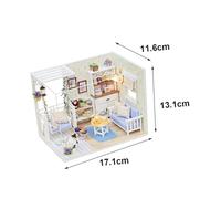 SUPVOX Mini Maison DIY Assembler Modèle Appartement Miniature Jouet Fait Main Créatif Cabane Miniature Construction pour Garçon Fille