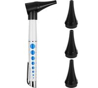 SUPVOX Mini Otoscope Oreille, Otoscope LED, Soins de l'oreille,3x Zoom,Portable Mini Visual Ear Inspection Tool avec 3pcs Têtes Remplaçables, pour L'examen de L'oreille, Blanc,Batterie Non incluses
