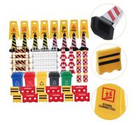 SUPVOX Mini Panneaux de Signalisation Routière Éducatifs de Simulation de Barricades de pour Garçon Fille Accessoires de Décoration pour Maison de Poupées et Apprentissage des Règles de