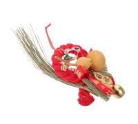 SUPVOX Mini Pendentif Balai pour Porte Bébé Décoration Suspendue en Paille Naturelle Petite Taille Vert Pin Ornement Traditionnel pour Nouvel An Chinois 2026, Couronne de Porte D'entrée,