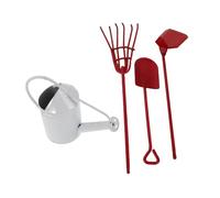 SUPVOX Miniature Gardening Tools Set with Metal Watering Can for Dollhouse and Succulent Planting Portable Miniature Garden Accessories for Indoor Plant Care