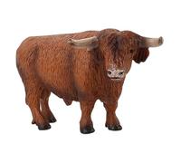 Supvox Modèle de boeuf des Highlands écossais en plastique solide Figurine d'animaux statiques pour enfants Jouet éducatif et décoration de bureau Durable et réaliste