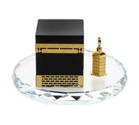 SUPVOX Modèle de Cristal Islamique Kaaba Rond pour Décoration Islamique Maison et Décoration de Véhicule, Souvenir Saoudien Exquis Effets de Lumière, Présent Islam Unique