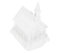 SUPVOX Modèle de Maison Blanche Plastique à Décorer DIY pour Garçon Fille Ornement de Village de Noël Mignon Maison Miniature à Peindre Décoration de Bureau Festive