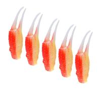 SUPVOX Modèle de Pince de Crabe Artificielle pour Décoration de Fête Lot de 5 Pièces Jouet Réaliste Accessoire de Photographie Ornement de Pince de Crabe